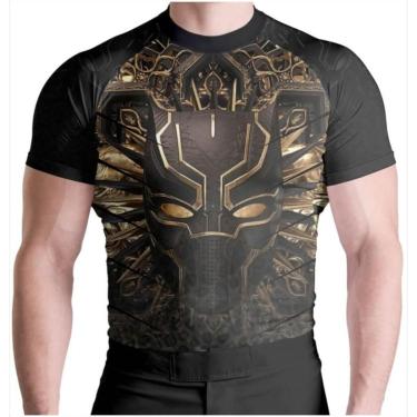 Imagem de Rash Guard Dourada Pantera Manga Curta-Masculino