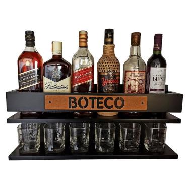 Imagem de Barzinho para Sala Barzinho de Parede - Boteco - Preto Fosco