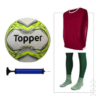 Imagem de Kit Esportivo Futebol Completo - Bola + Bomba, Colete e Meiao  - TOPPE