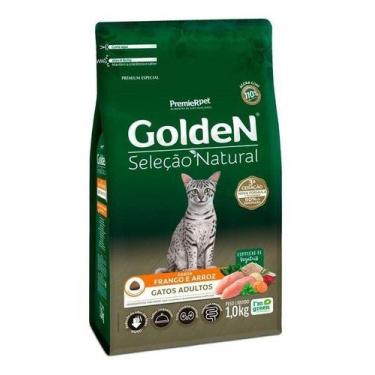 Imagem de GoldeN Seleção Natural Gatos Adultos Frango e Arroz 1 kg  - PREMIER