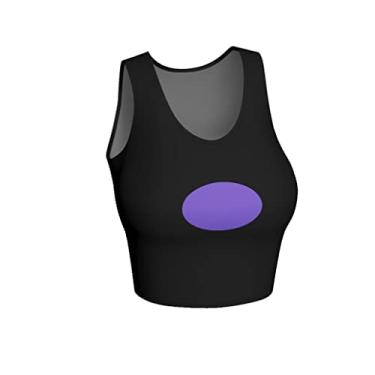 Imagem de AnimeDiycos Danny Phantom Cosplay Sam Manson Fantasia feminina justa sem mangas regata básica cropped, Preto, M