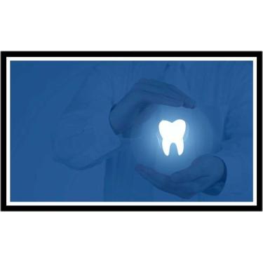 Imagem de Quadro Decorativo Dentista Dente Abstrato Doutor Odontologia Consultór