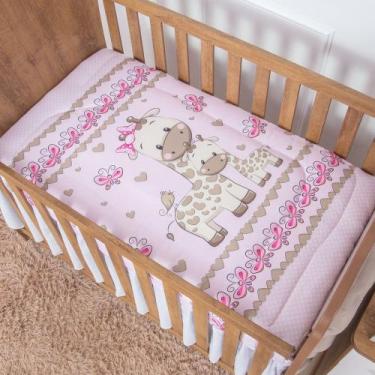 Imagem de Edredom de Berço Estampado Girafinha Rosa - Miguel Baby