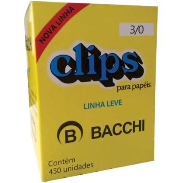 Imagem de Clips Galvanizado AÇO 3/0 Linha Leve - Caixa com 450 Unidades - Bacchi