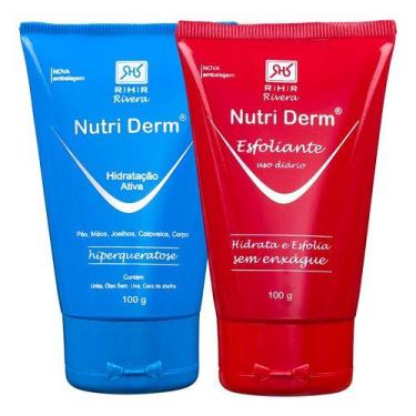 Imagem de Kit Creme Hidratante Nutri Derm 100gr + Esfoliante 100gr - RHR Cosméti