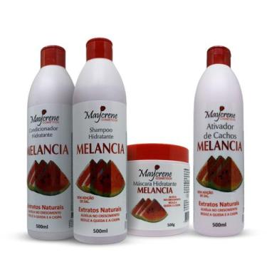 Imagem de Kit Melancia Extratos Naturais + Ativador De Cachos Maycrene 4x500ml