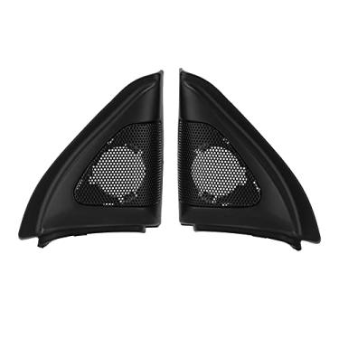 Imagem de Par de Tampa de Alto-falante Estéreo de Porta de Carro - Substituição de Guarnição de Capa de Tweeter para 2003-2006, Preto
