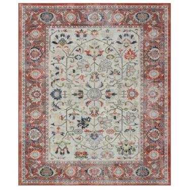 Imagem de VCNY Home - Evet Collection Runner - Tapete Chenille impresso com medalhão de terracota lavável na máquina, 50,8 cm x 152,4 cm