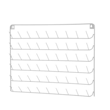 Imagem de Vaveren Suporte de linha montado na parede, armazenamento de metal portátil, rack de linha de bordado, prateleira para alfaiates, trança, tricô, Branco