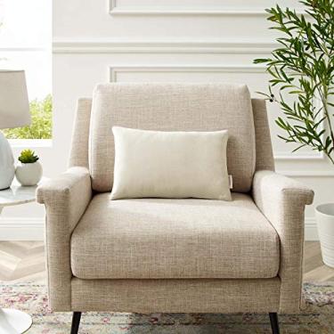 Imagem de Modway EEI-4703-IVO 45,72 cm almofada de veludo para desempenho lombar em marfim