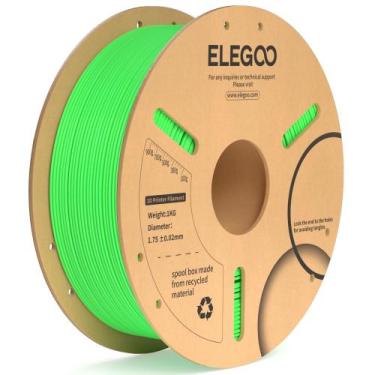 Imagem de Filamento PLA+ ELEGOO Neon Green 1,75mm - 1kg para Impressora 3D