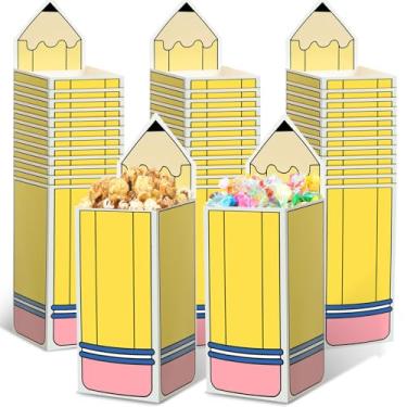 Imagem de Harloon Caixas de doces de volta às aulas, porta-pipocas, sacolas de presente para professores, lembrancinhas de festa, bem-vindas, de volta às aulas, caixas de doces para agradecimento, professor,