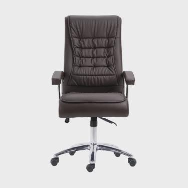 Imagem de Cadeira Big Mola Ensacada para Escritório Presidente Giratória em Couro com NR17 Espresso Móveis