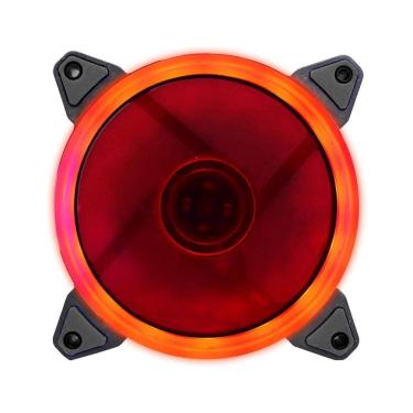 Imagem de Kit 3 Coolers K-Mex 12x12 LED fan rgb Rainbow Slim Ring