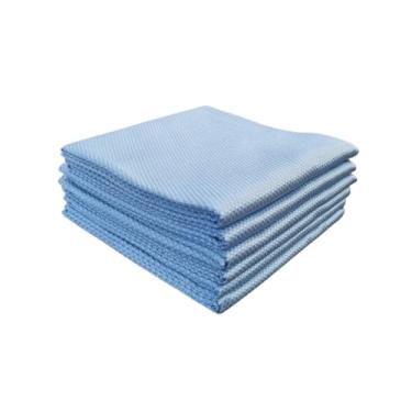 Imagem de Pano de Microfibra Escama de Peixe Multiuso Não Solta Fiapo Alta Absorção Uso Geral Vidros (Azul, Pano 30x40cm)