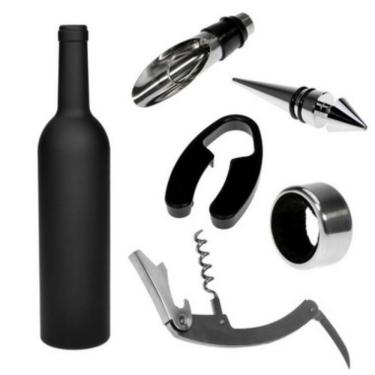Imagem de Kit Acessórios Vinho 5 Peças Saca Rolhas Abridor Dosador