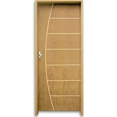 Imagem de Kit Porta Madeira Belíssima Padrão Imbuia 2,10x0,82 Direita