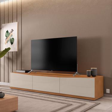 Imagem de Rack Para Tv De 60 Polegadas Eros Versátile Com 2 Portas E 1 Gaveta 1,80 Cedro/off-white