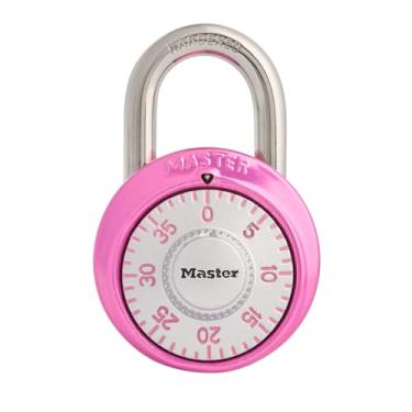 Imagem de Master Lock 1530DPNK Cadeado com combinação de cadeado de armário, rosa