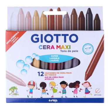Imagem de Giz de Cera Tons De Pele com 12 Unidades Giotto 202302ES