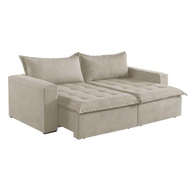 Imagem de Sofá 5 Lugares Retrátil E Reclinável Linho M-184 Martins Creme