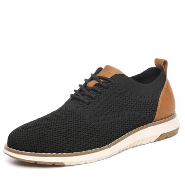 Imagem de DECARSDZ Tênis Masculinos De Malha Da Moda, Estilo Oxford Casual, Calçados Respiráveis Para Caminhada, Uso Em Deslocamentos Urbanos, Lazer, Atividades Sociais Ao Ar Livre, Passeios Na Cidade, Pretos