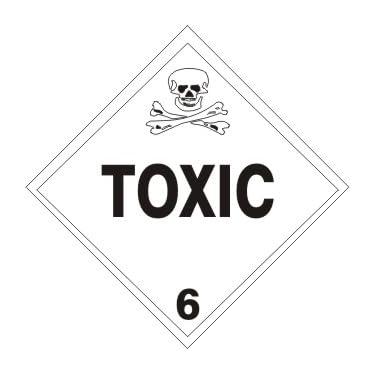 Imagem de Tóxico Class 6 placas DOT e placa de metal de envio 30 x 30 cm aviso para uso industrial e comercial (Z736)