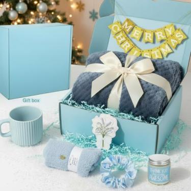 Imagem de Zopeal Cestas de presentes para mulheres com banner personalizado, presentes de cuidados de Natal Get Well Soon Relaxing Spa, Caixa de presente de aniversário para sua mãe, irmã, amiga, esposa