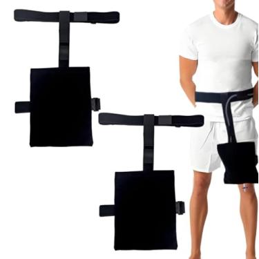 Imagem de 2 conjuntos de capa de bolsa de drenagem urinária, dispositivo de estabilização de cateter, suporte de bolsa de perna de cateter, capa de suporte de bolsa de perna de urina com cinto, suprimentos de