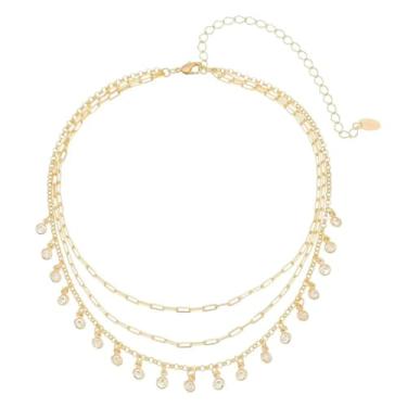 Imagem de CHOKER PIUKA 3 VOLTAS MALU ZIRCÔNIAS FOLHEADA A OURO 18K