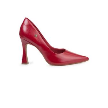 Imagem de Scarpin Bebecê Versátil Com Salto Flare, 37, Vermelho