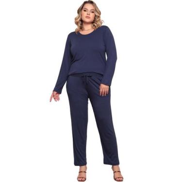 Imagem de Conjunto Plus Size Feminino Manga Comprida Viscolycra Multiuso Premium