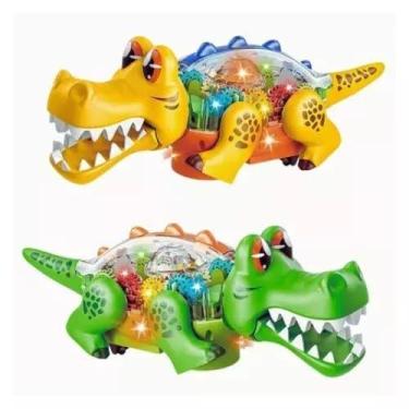 Imagem de Brinquedo Crocodilo Bate E Volta Brinquedo Com Som E Luzes - toys