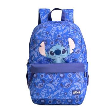 Imagem de Mochila Escolar Feminina Básica Stitch Bloom Azul Escuro - Bagaggio, U