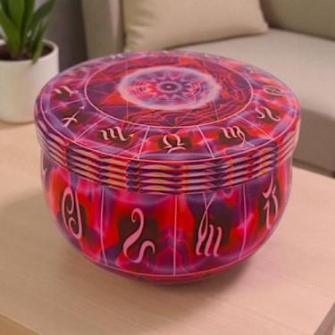 Imagem de 1 Lata Vazia Latinha Signos Colorida Porta Treco Multiuso Ideal Para V