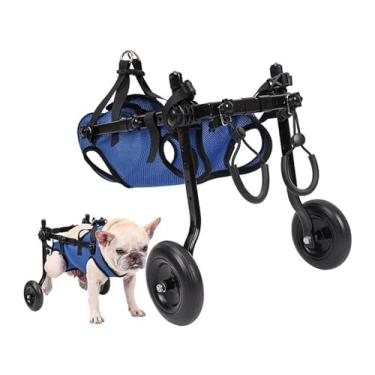 Imagem de Cadeira de rodas ajustável para cães, cadeira de rodas de suporte para pernas traseiras deficientes, auxílio de mobilidade de cães leve e durável (cor: P)