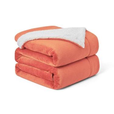 Imagem de Cobertor de lã Sherpa Walensee Queen Size 230x230cm Coral