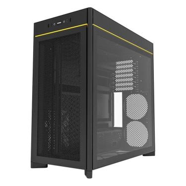 Imagem de Gabinete Gamer Montech HS01, Mid-Tower, Vidro Temperado, - HS01BK-Unissex