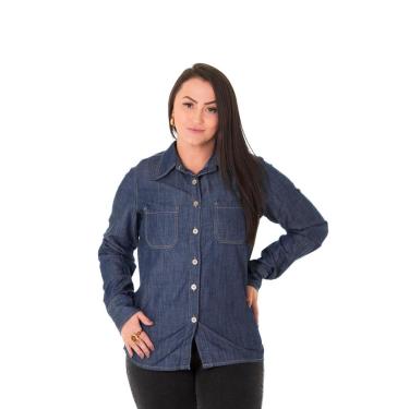 Imagem de Camisa Jeans Feminina Arauto Leve M/l-Feminino