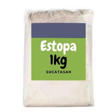 Imagem de Estopa Branca 100% Algodão 1kg - SucatasAH