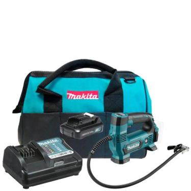 Imagem de Mini compressor MP100 12v com bateria e carregador + Bolsa - MAKITA