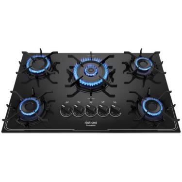 Imagem de Cooktop Tripla Chama Itatiaia Itamaster 5 Bocas Vidro Temperado Preto 