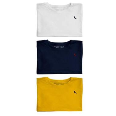 Imagem de Kit 3 Camisetas Brasa E Gota Reserva Mini, Marinho, Branco, 04