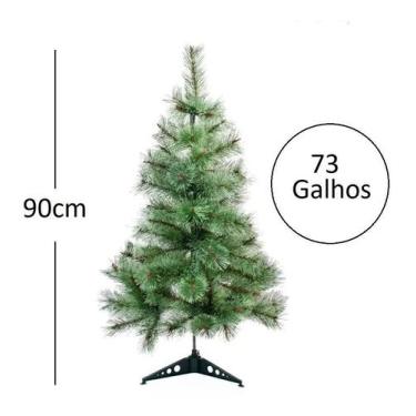 Imagem de Árvore De Natal Verde Modelo Luxo Pinheiro 90 Cm 73 Galhos A0309n - Ch
