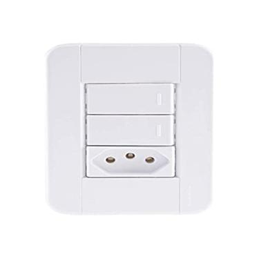 Imagem de CONJUNTO 4X2 2 INTER SIMPLES 10A 250V E 1 TOMADA 2P+T 10A 250V BR, Tramontina