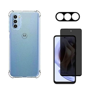 Imagem de Kit Para Motorola Moto G31 Capa Anti impacto + Película Privacidade + Película De Câmera (Tela 6.4) (C7COMPANY)