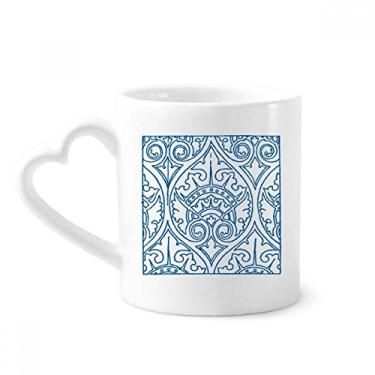 Imagem de Talavera Caneca decorativa com estampa de ilustração café cerâmica copo de coração de vidro
