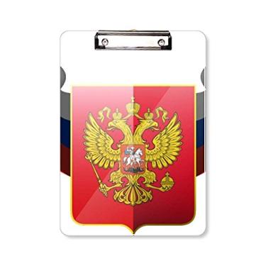 Imagem de Rússia National Emblema Country Prancheta Pasta Bloco de Escrita Placa de Apoio A4