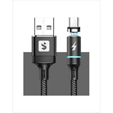 Imagem de Cabo Carregar Magnético Trançado 1 Metro Micro Usb Android