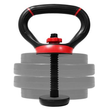 Imagem de Yes4All Conversor de alça ajustável Kettlebell com aderência confortável para placas de peso de 2,54 cm - Vermelho